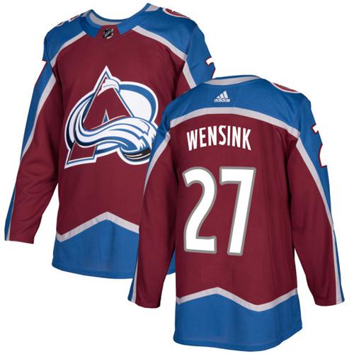 Adidas Men Colorado Avalanche #27 John Wensink Burgundy Home Authentic Stitched NHL Jersey->colorado avalanche->NHL Jersey